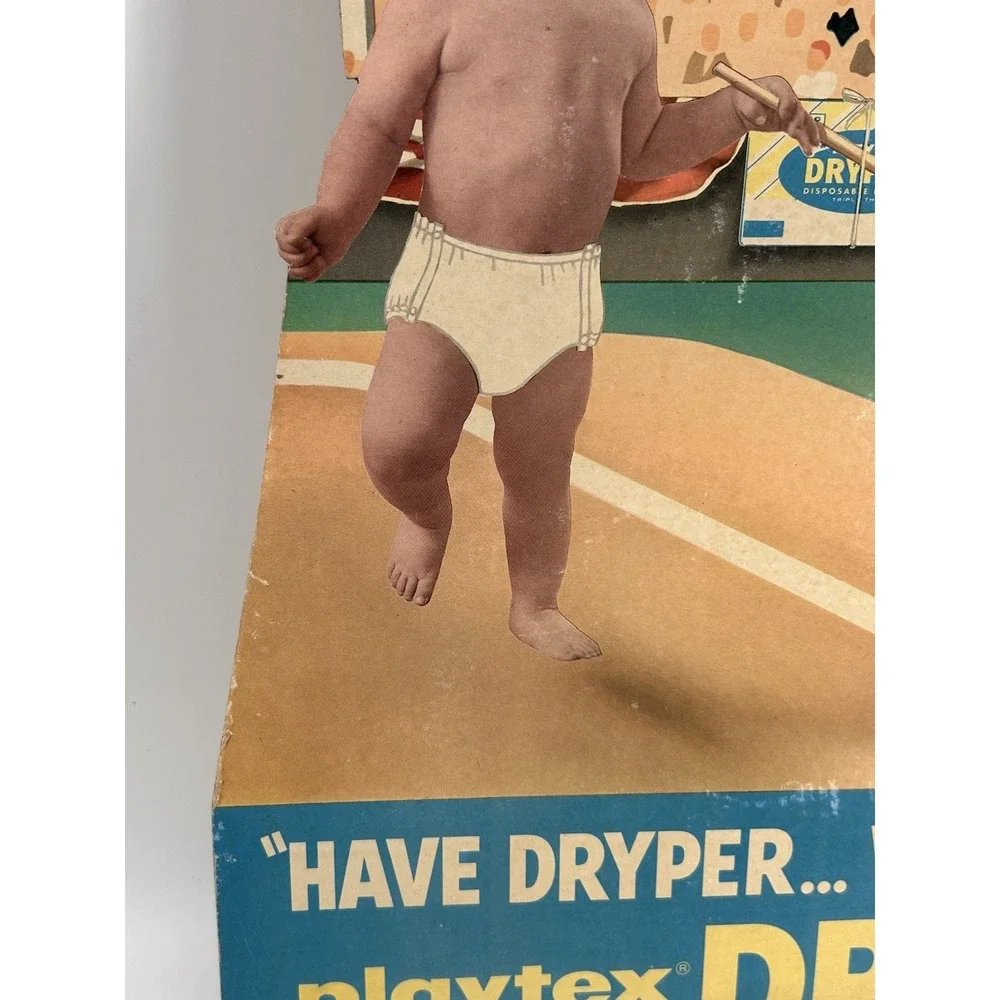 Vintage 1950s Playtex Dryper Store Display Advertisement Stand Up Ephemera